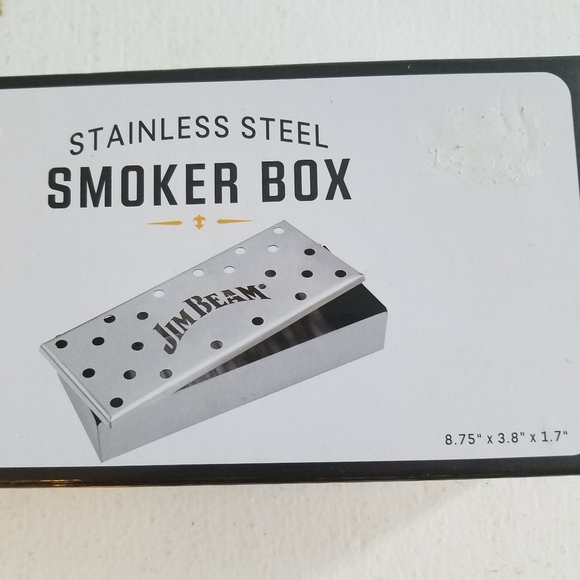 NIB Jim Beam Stainless Steel  Smoker Box - Picture 2 of 8